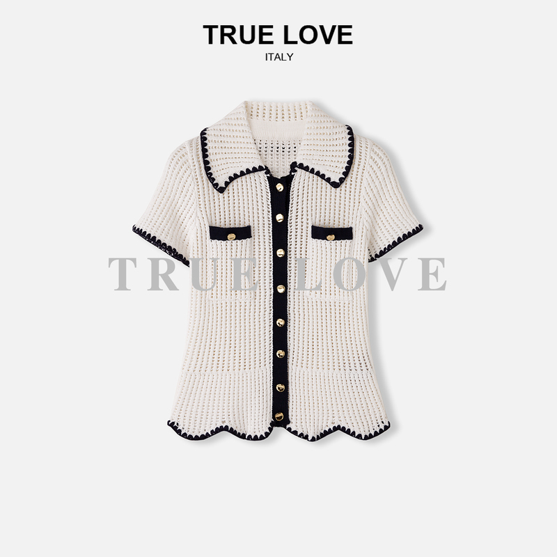 【True Love】Xiaoxiangfeng Style Handmade Crochet High-End Knitted Top Td2K6161945A 【True Love】Xiaoxiangfeng Style Handmade Crochet High-End Knitted Top Td2K6161945A