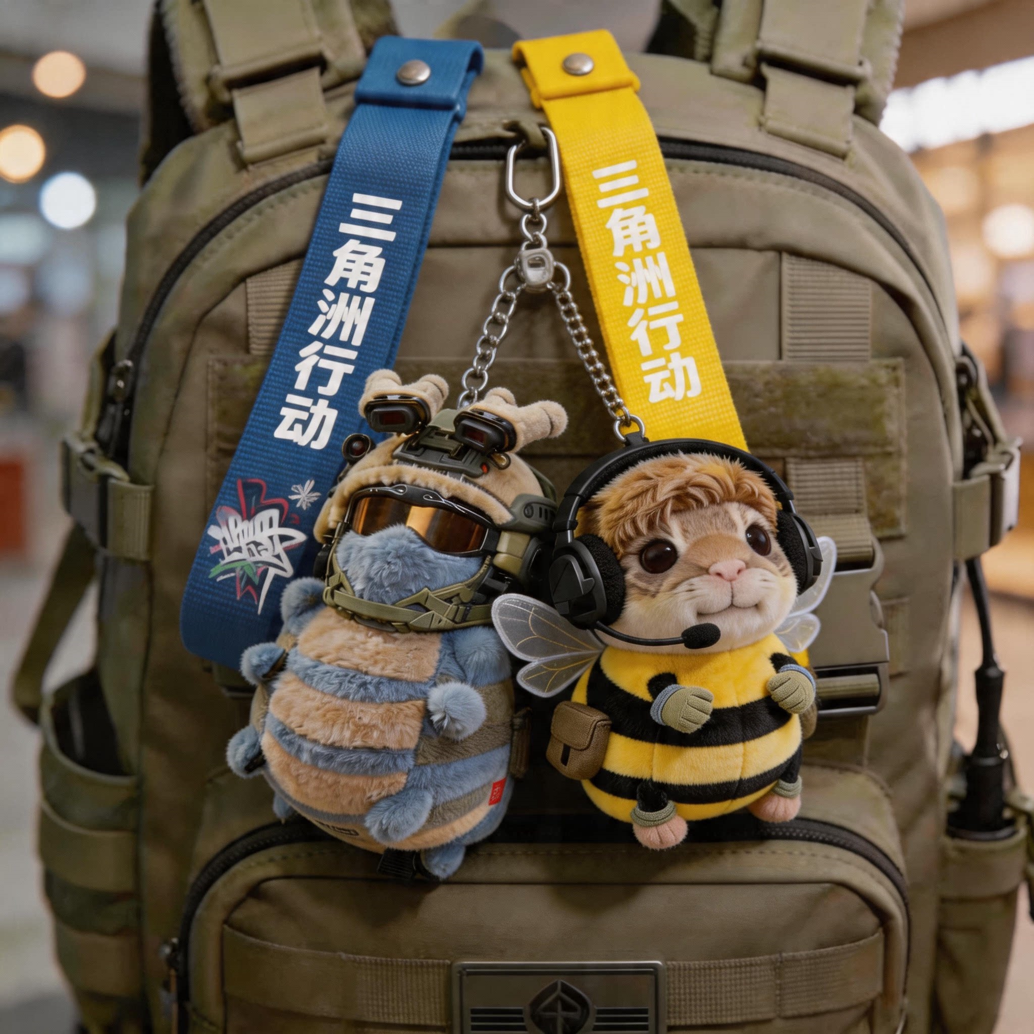 Новый Veyron Micro Worm Bee Доктор Хаджи Би Плюшевый брелок-подвеска Delta Action Периферийная модель украшения женского пола