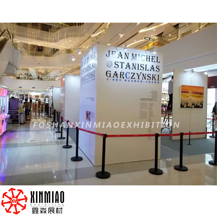 Museum exhibition calligraphy works hanging painting exhibition board indoor vertical advertising floor display rack reuse