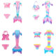 ຊຸດລອຍນໍ້າ mermaid tails 2026 Ghnatygren ໃຫມ່ຂອງເດັກນ້ອຍ