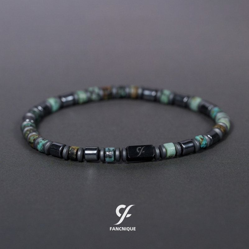 Fanxi Li Ke Xiye Natural Turquoise Men's Green Bracelet Accessory High-Value Couple Bracelet Gift