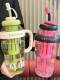 Giant Water Cup, Milk Tea Cup, Summer Ice Cup, High-Looking Design for Girls, with Straw and Tea Strainer, Large Capacity Plastic Water Bottle