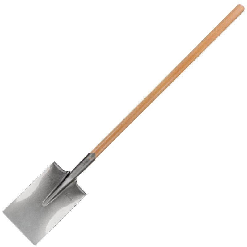 Lan Shi (Lautee) 210383 Iron Shovel with Manganese Steel Blade, Agricultural Shovel, Snow Removal Shovel, 1.2m Locust Wood Handle