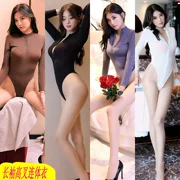 Áo dài tay nữ gợi cảm dài tay nĩa cao dây kéo dài bikini bó sát corset bụng áo khiêu vũ