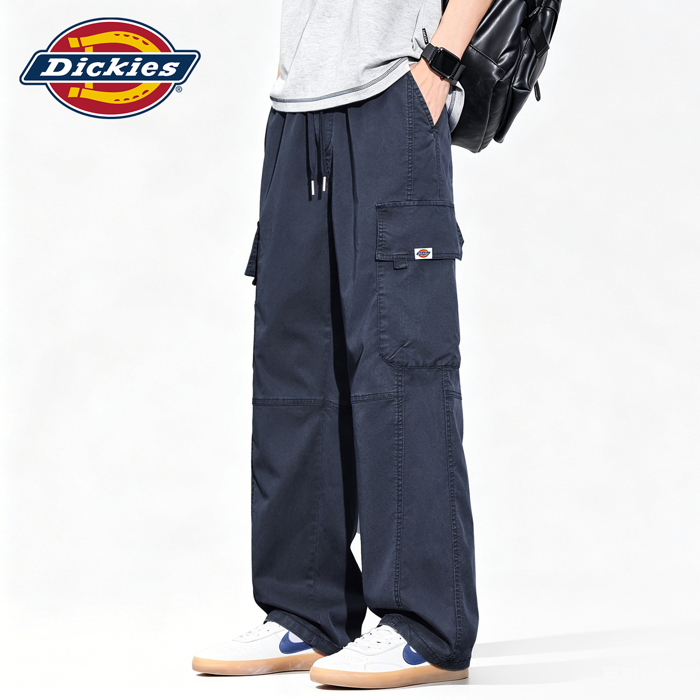 Dickies莱赛尔工装裤男款夏季薄款宽松百搭美式直筒休闲裤子男士