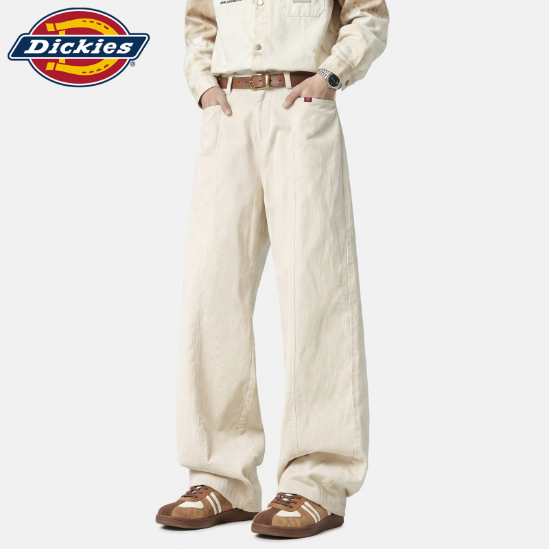 Dickies American-Style Loose Straight-Leg Casual Pants for Men, New Autumn Collection, High-End Beige Pure Cotton Work Pants Dickies American-Style Loose Straight-Leg Casual Pants for Men, New Autumn Collection, High-End Beige Pure Cotton Work Pants
