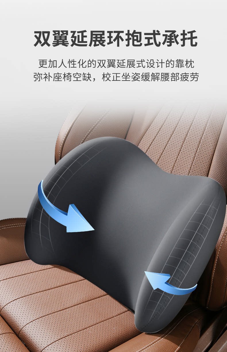 Car Headrest, Lumbar Support, Car Cushion, Seat Backrest, Car Lumbar Pad, Waist Support, Memory Foam Neck Pillow