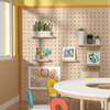 Customized hole board solid wood wall decoration partition wooden living room entrance Nordic wall hanging storage rack