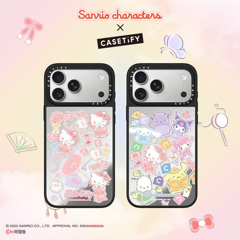Sanrio Family X Casetify Collaboration Spring Garden Tour/Spring Scenery Suitable for Apple Iphone17Promax/17Pro/16Promax/16Pro Phone Cases
