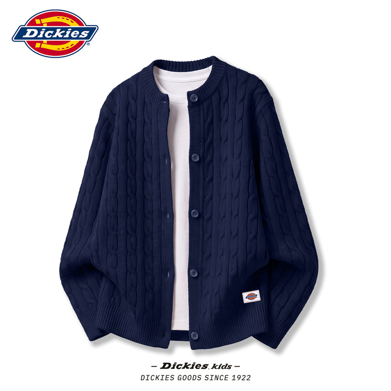 Dickies Boys' Sweater 2026 New Children's Clothing Autumn Outfit Boys' Cardigan Spring and Autumn Fashion Children's Knitwear