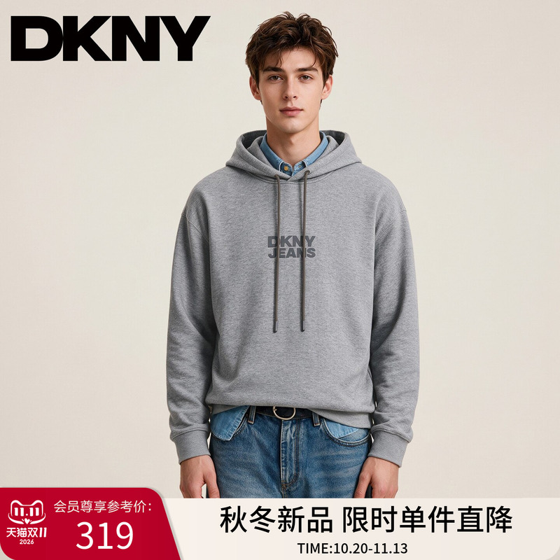 Dkny Tang Kenaer Men's Versatile Drawstring Hooded Sweatshirt 2026 Autumn Long-Sleeved Fashionable Casual Pullover Jacket Dkny Tang Kenaer Men's Versatile Drawstring Hooded Sweatshirt 2026 Autumn Long-Sleeved Fashionable Casual Pullover Jacket
