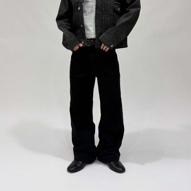 Tabbic【780G】14 oz Heavy Weight 100% Cotton 2021m Loose Straight Casual Versatile Black Jeans