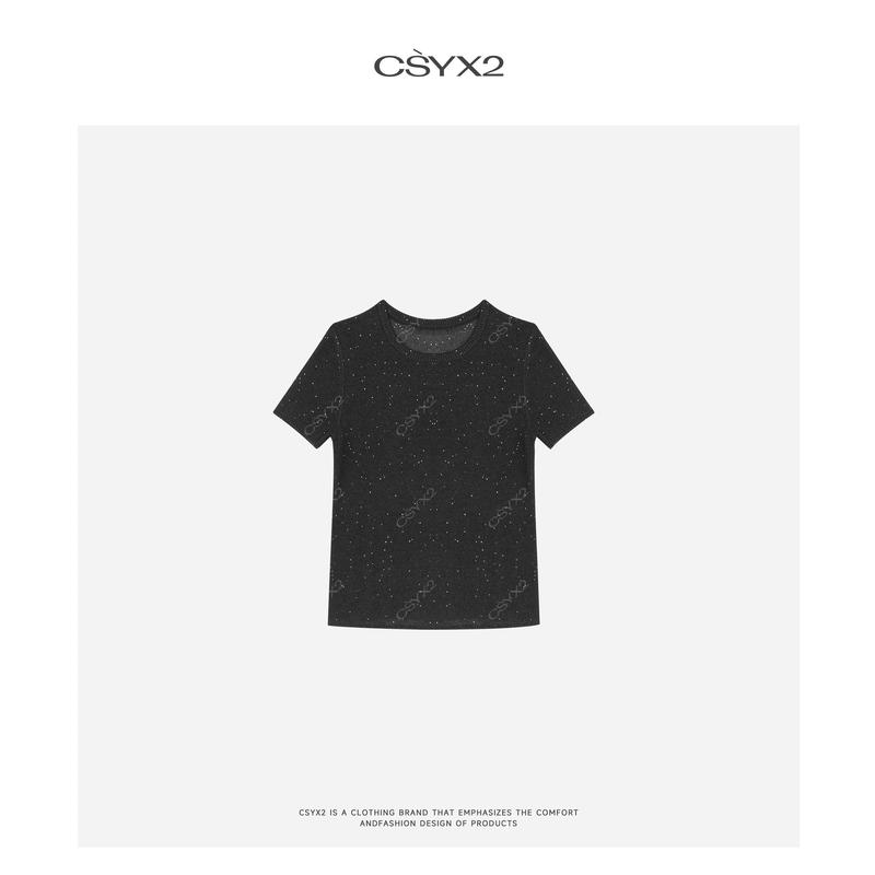 [Exclusive to Baiyi] Csyx2-2026S/S Early Spring New Style Round Neck Short Sleeve Knitwear Cz5Cz014