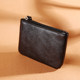 Zipper coin purse women's mini wallet short soft leather clutch bag ultra-thin card holder simple key coin bag