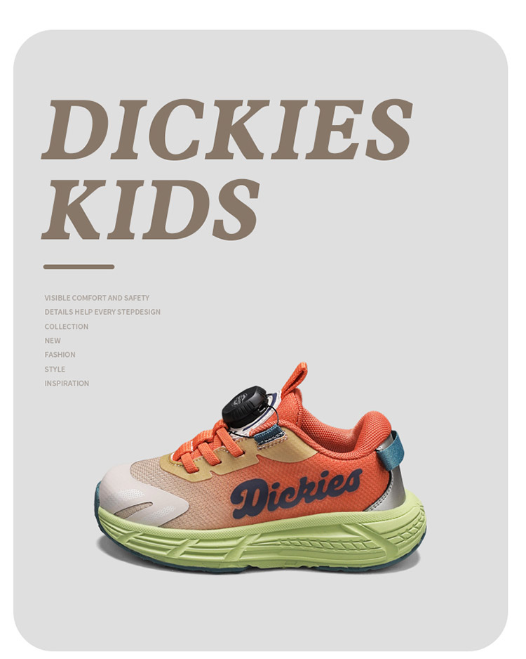 Dickies儿童运动鞋男女童轻便透气休闲旋转扣童鞋软底耐磨跑步鞋 — 6