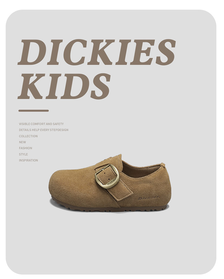 Dickies亲子勃肯鞋儿童新款秋季反绒皮一脚蹬软底休闲鞋中大童鞋 — 6