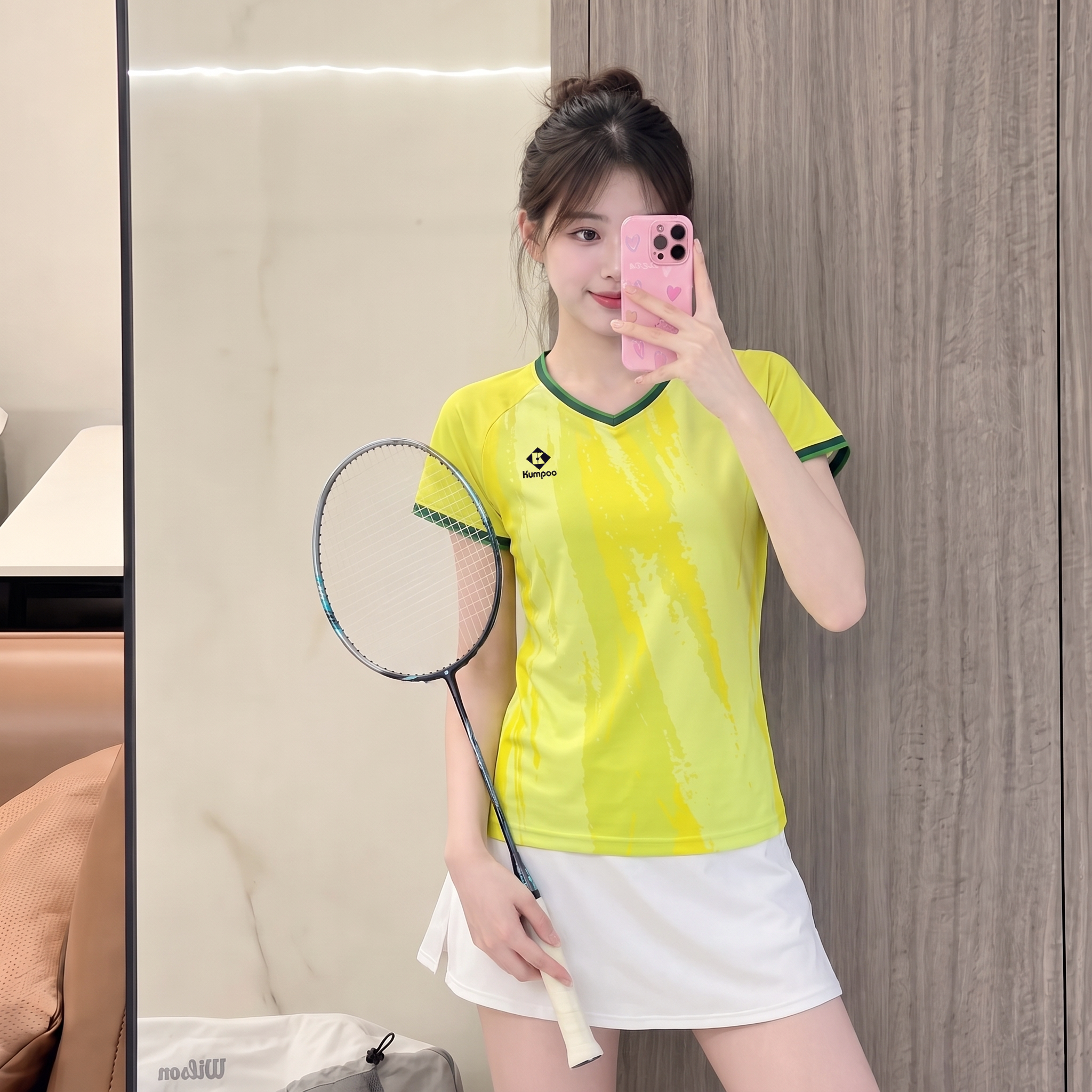 薰风2026新款羽毛球服套装女速干运动服男上衣透气熏风短袖短裙