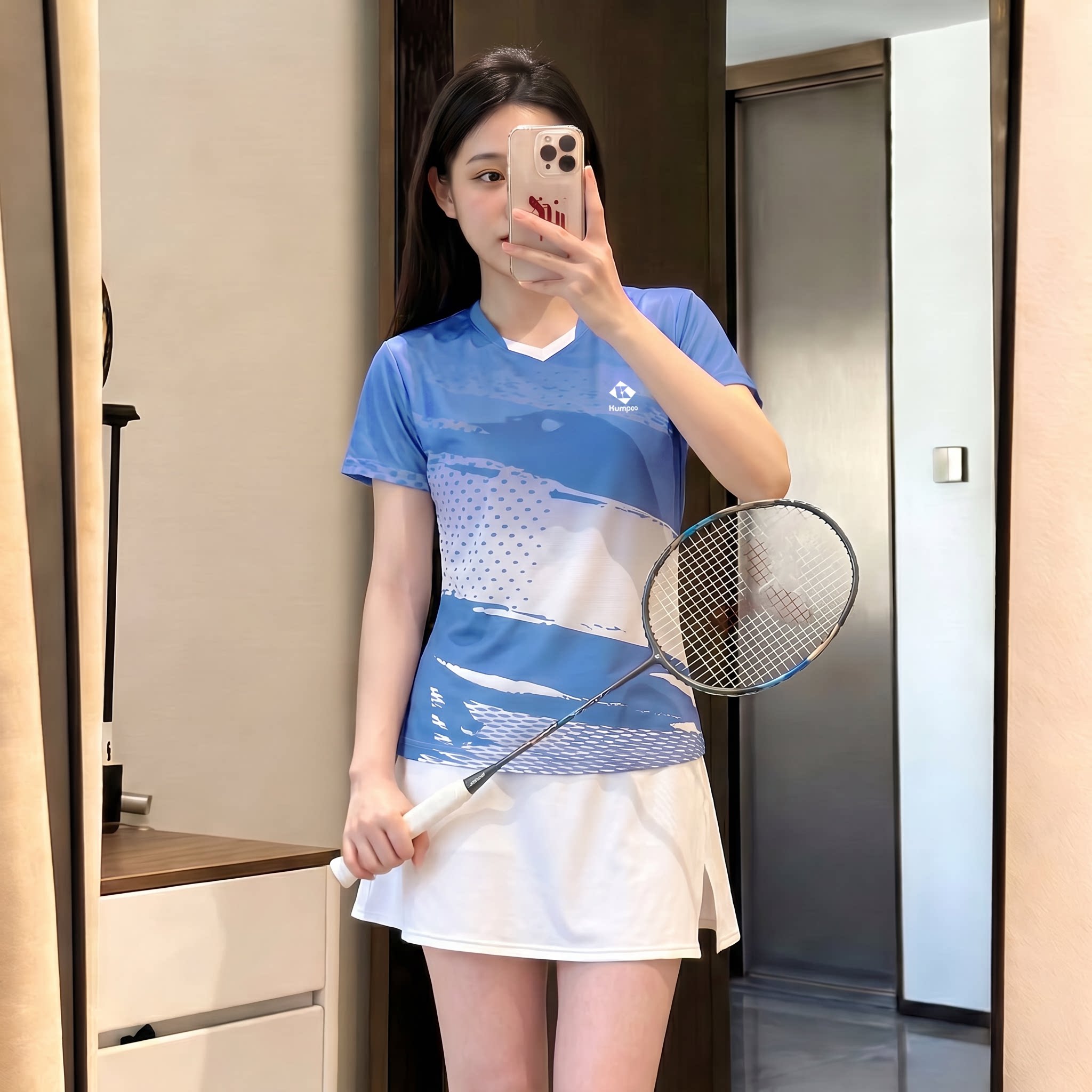薰风羽毛球套装女夏季透气排汗运动服男速干上衣熏风短袖网球健身