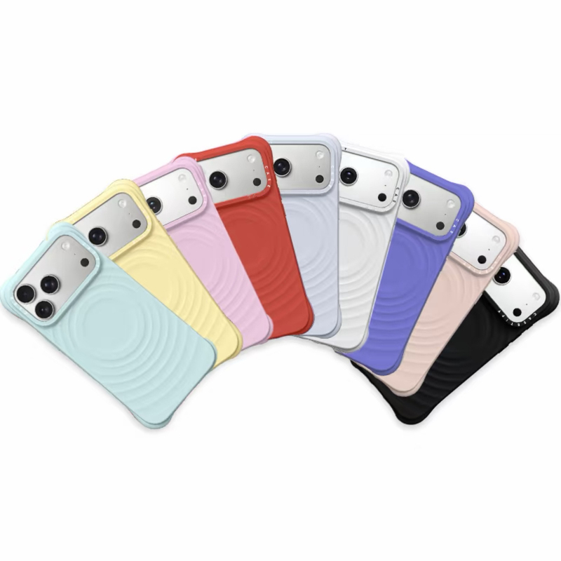 Case New Model Tomato Red/Milk Cream Yellow Ripple Phone Case Suitable for Apple 17 Pro Max Ripple Design Zhao Lusi Same Style Cherry Blossom Pink iPhone 16 Pro/15 Magnetic iPhone 14/13 Protective Case