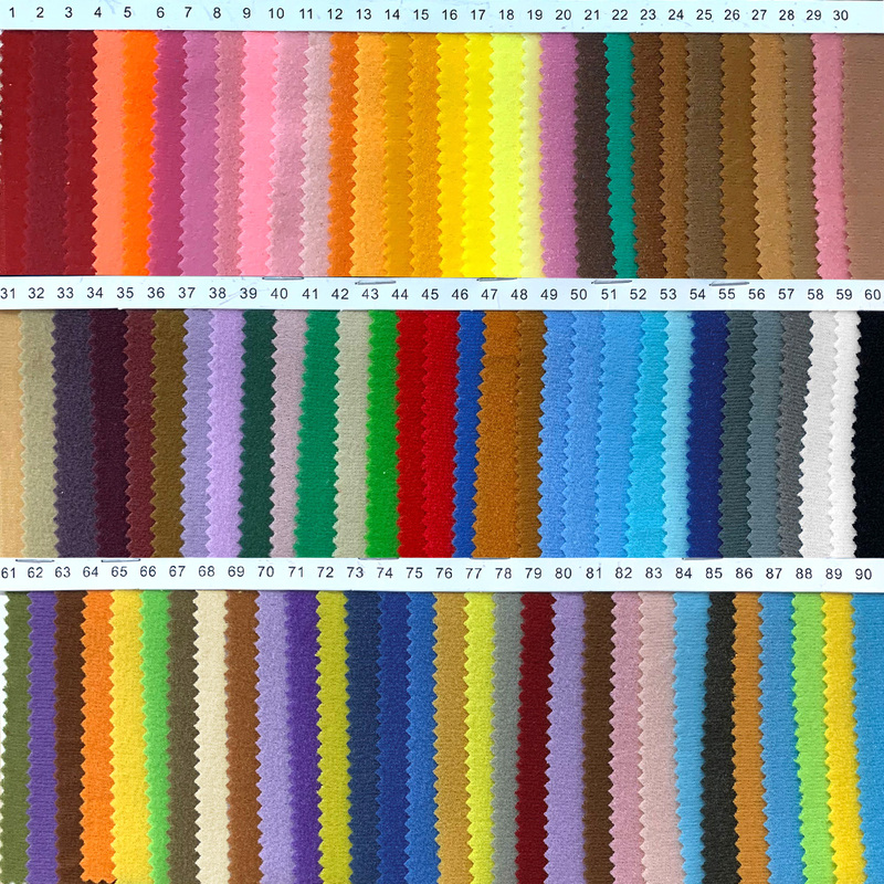 360 Colors of Magic Tape Fabric, Nylon Fabric, Velvet Doll Skin Fabric, Plush Fabric, DIY Pocket Fabric, Hook and Loop Fabric
