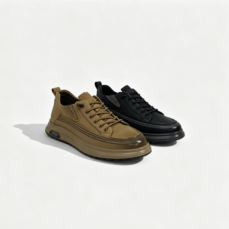 [Leather Surface + Ultra-Light Sole] [Floating Clouds] Business Sports Walking Soft-Soled Comfortable Casual Shoes - Fish