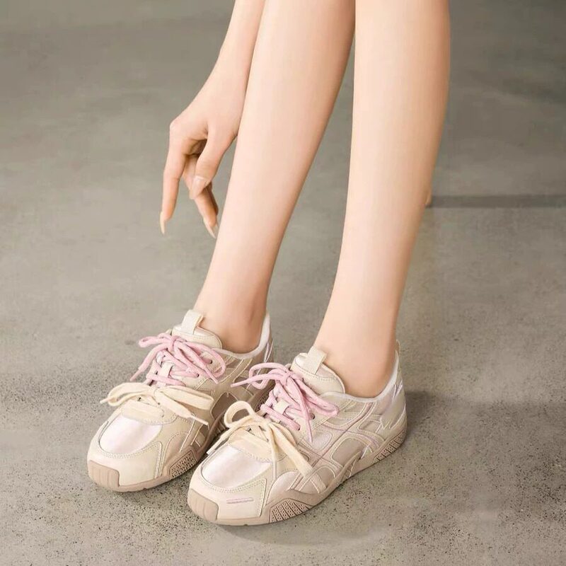 【Cowhide + Rubber Sole】【Dusty Rose】New Fashionable Comfortable Versatile Height-Increasing Casual Shoes - Fish Cobalt
