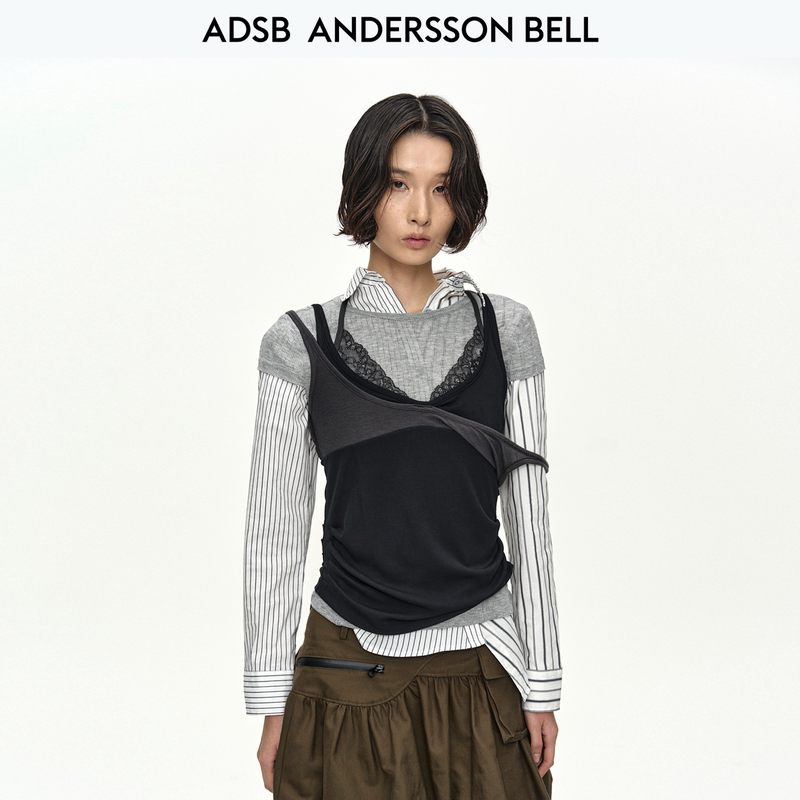 Andersson Bell 26 New Summer Product Inverted Fake Two-Piece Layered T-Shirt