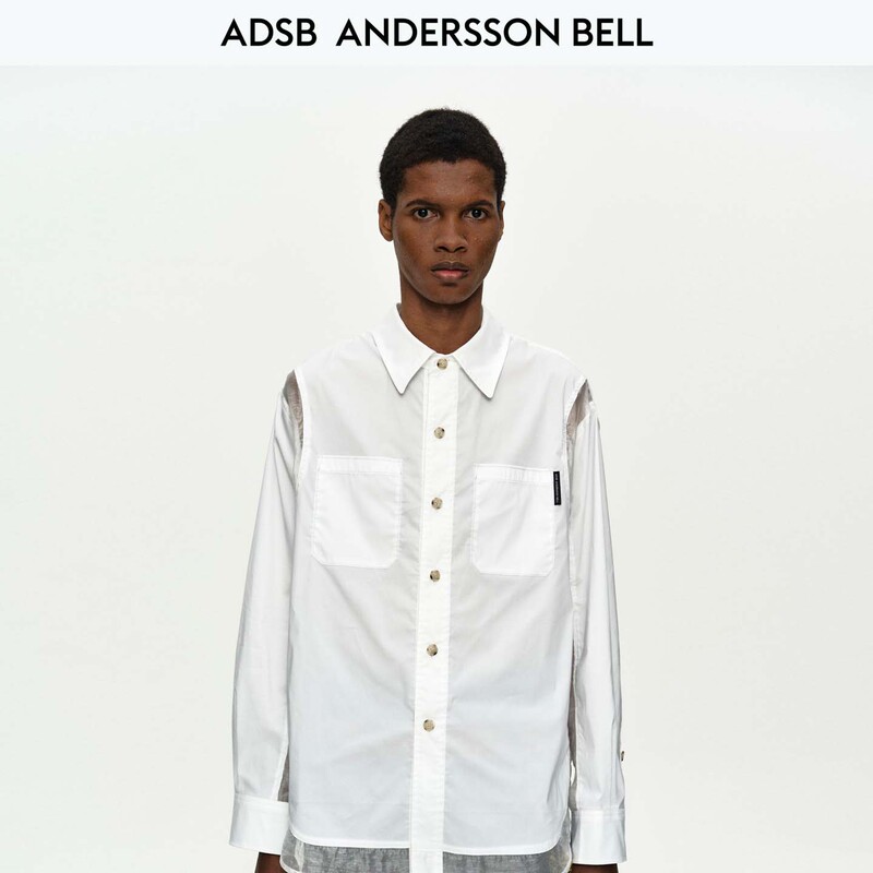 Andersson Bell 26 Spring Unisex Organza Patchwork Shirt