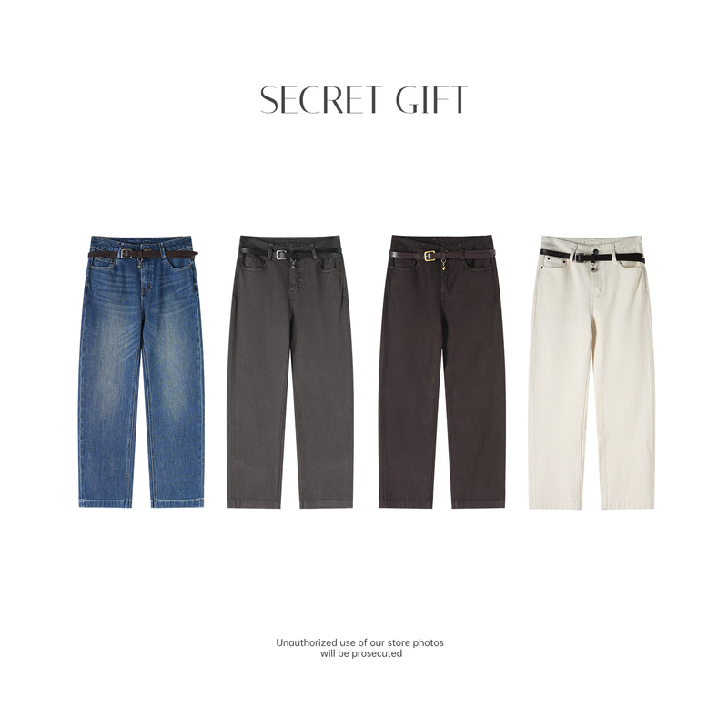 【New Autumn Collection】【Secret Gift】Tencel Cotton Blend High-Waisted Slimming Straight-Leg Jeans 【New Autumn Collection】【Secret Gift】Tencel Cotton Blend High-Waisted Slimming Straight-Leg Jeans