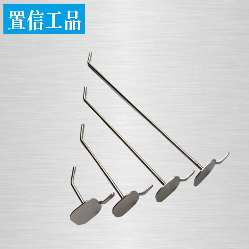 Stainless steel hole board accessories punch-free round hole hook porous plate pendant accessories supermarket display shelf straight hook