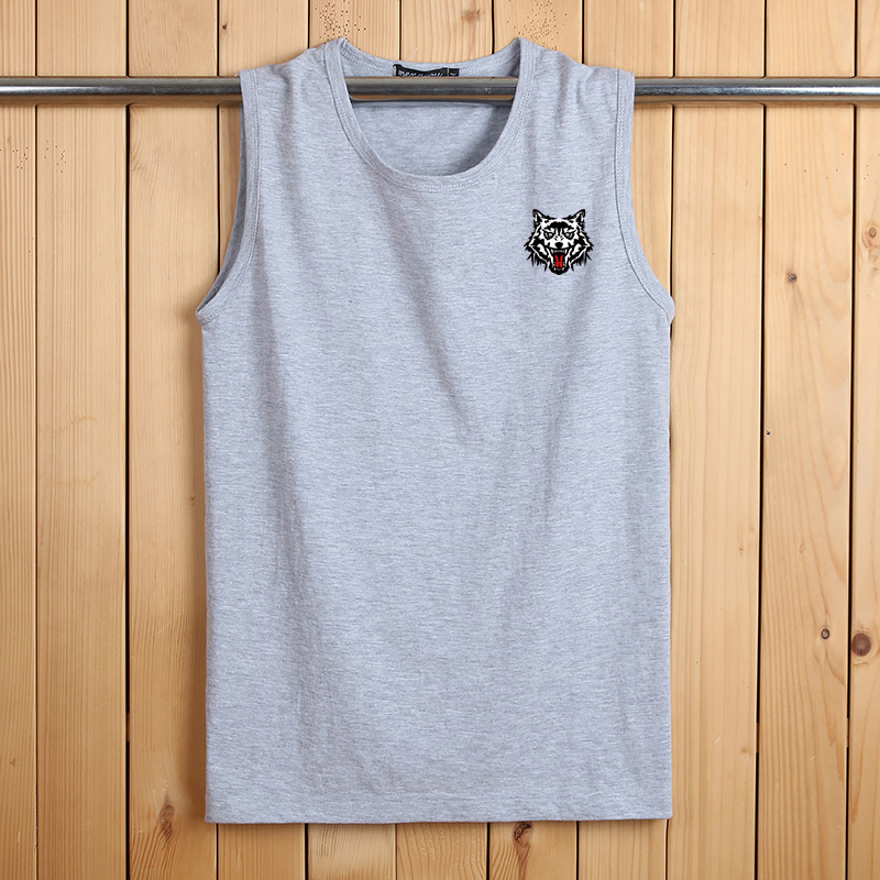 Mùa hè sinh viên thể thao không tay T-Shirt nam thanh niên giản dị vòng cổ mồ hôi vest kích thước lớn bóng rổ vai rộng vest ao the thao