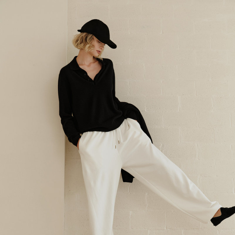 Néu the Polo Sweater Soft and Cozy Lapel Casual Knit Sweater