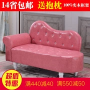 Chaise longue đơn giản phong cách châu Âu vải sofa sofa phòng ngủ cửa hàng duy nhất ba sofa căn hộ nhỏ - Ghế sô pha