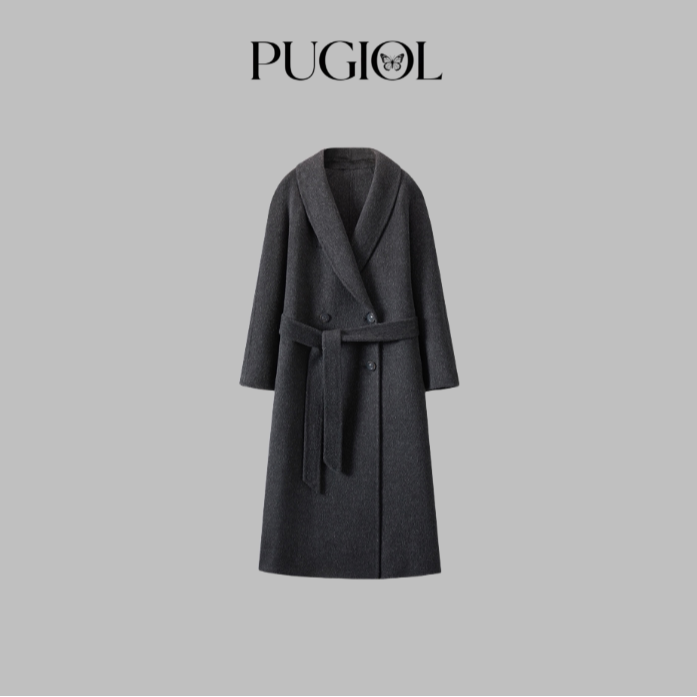 [Exclusive to Sisi] Classic and Elegant Long Coat with a Versatile and Light Luxury Style 9192