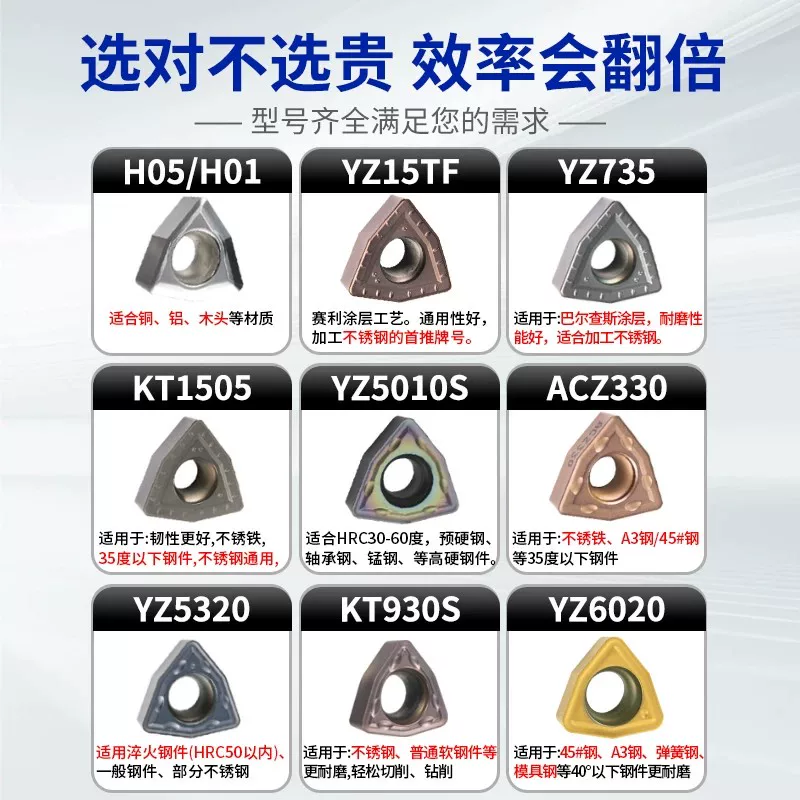 Taokat U отверстие CNC лезвие WCMT050308/06T308 разрушение стружки масло буровой рукоятка буровая коронка