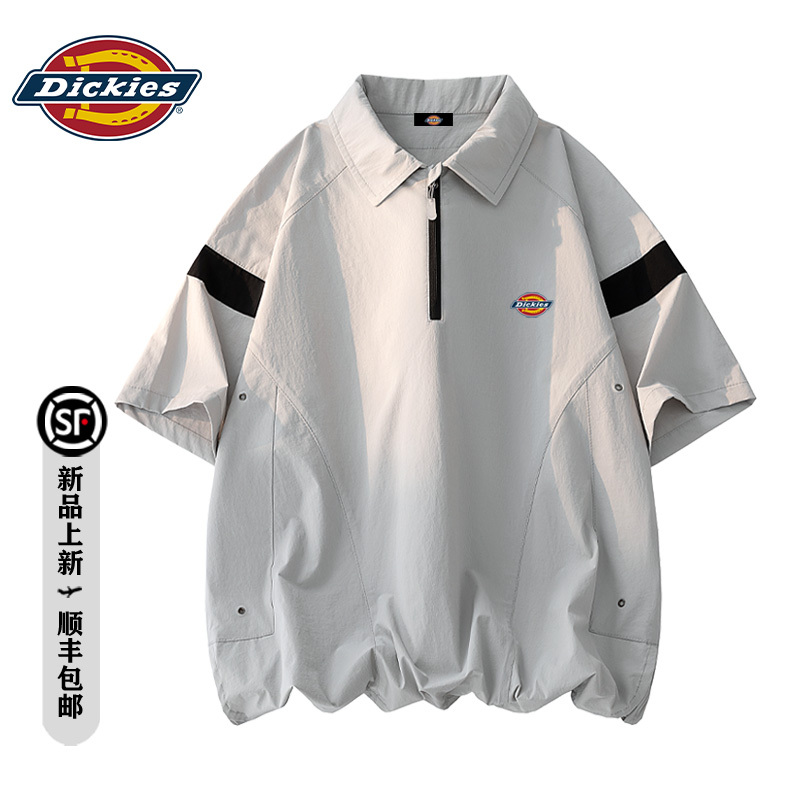 Dickies Summer Ice Silk Quick-Drying Men's Short-Sleeved T-Shirt with Lapels, Casual Loose Outdoor Sports Cool-Feeling Polo Shirt Dickies Summer Ice Silk Quick-Drying Men's Short-Sleeved T-Shirt with Lapels, Casual Loose Outdoor Sports Cool-Feeling Polo Shirt