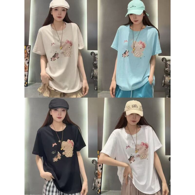 0521【Nana's New Arrivals】All Team Members Keep Their Own Kt Cat Short-Sleeved T-Shirts, Non-Fading and Non-Exchangeable, Yuan Yuan 007 0521【Nana's New Arrivals】All Team Members Keep Their Own Kt Cat Short-Sleeved T-Shirts, Non-Fading and Non-Exchangeable, Yuan Yuan 007