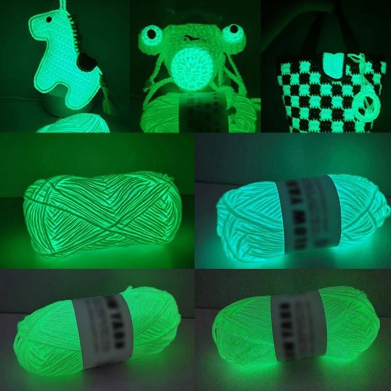 Luminous Knitting Thread 2mm Functional Yarn Handmade DIY Yarn Glowing Yarn Crochet Luminous Yarn Luminous Knitting Thread 2mm Functional Yarn Handmade DIY Yarn Glowing Yarn Crochet Luminous Yarn