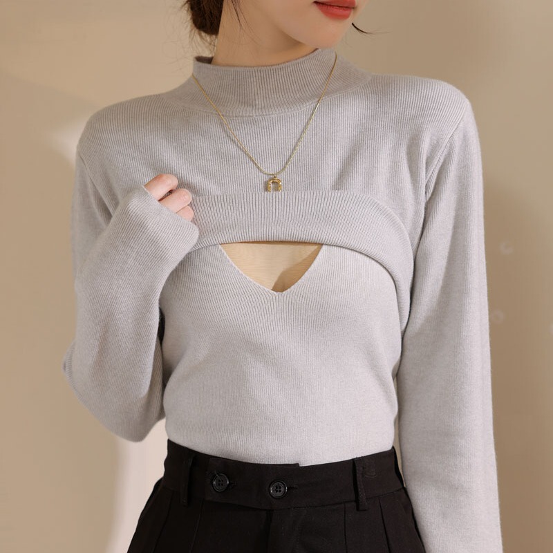 Breastfeeding Clothing Autumn and Winter Thickened Warm 2026 New Style Nursing Sweater Versatile Trendy Mom Postpartum Nursing Top Maternity Wear