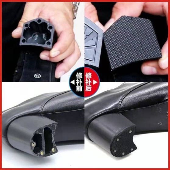 High Heel Shoe Sole Pads for Women's High Heels, Durable Rubber Heel Pads for Leather Shoes, Anti-Slip and Noise-Reducing Repair for Chunky and Square Heels High Heel Shoe Sole Pads for Women's High Heels, Durable Rubber Heel Pads for Leather Shoes, Anti-Slip and Noise-Reducing Repair for Chunky and Square Heels