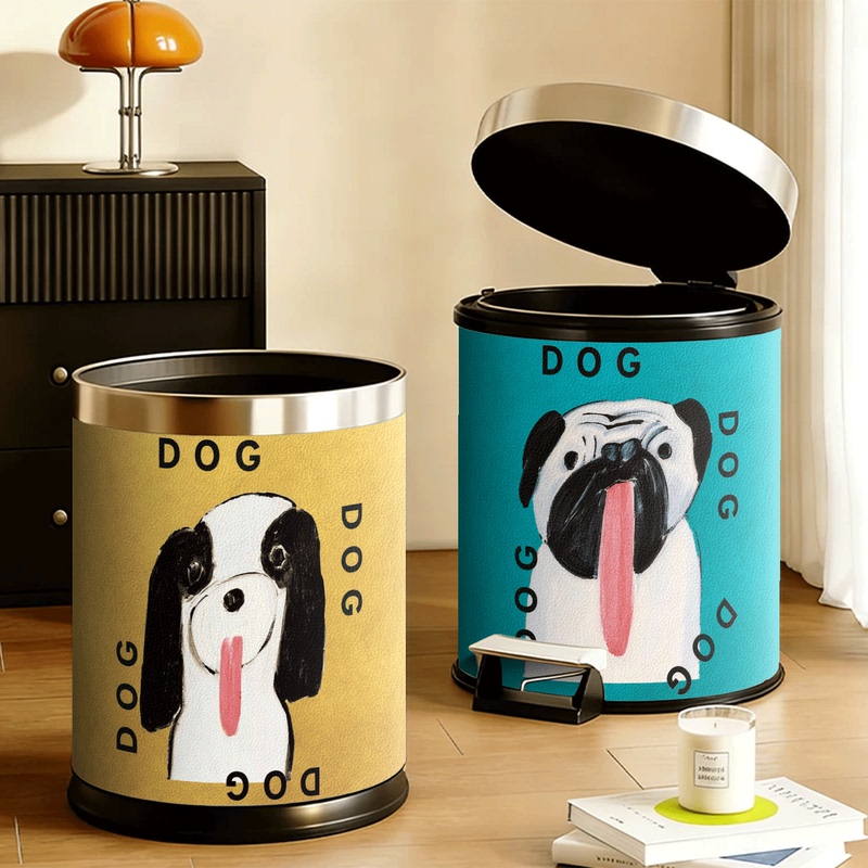 Cartoon Puppy High-Appearance Trash Can for Home Use 2026 New Model with Lid for Living Room, Kitchen, Toilet, Bathroom Cartoon Puppy High-Appearance Trash Can for Home Use 2026 New Model with Lid for Living Room, Kitchen, Toilet, Bathroom