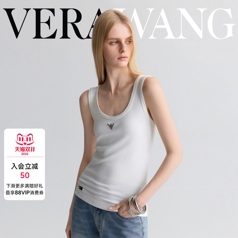 [Celebrity Style] Verawang Sleeveless Vest for Women, Autumn Outerwear, Designer High-Stretch Inner Camisole Top