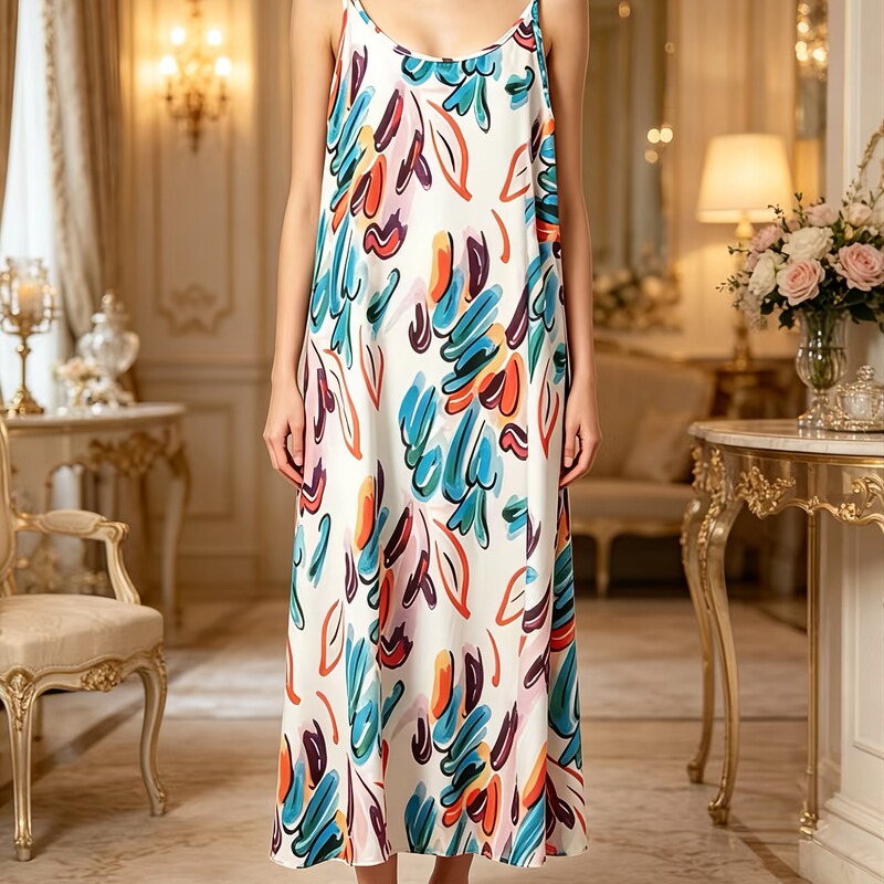 【E033】Colorful Feathers - Popular Summer Dress 【E033】Colorful Feathers - Popular Summer Dress