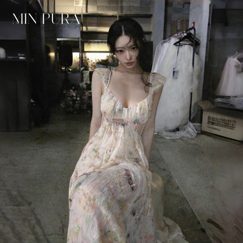 [Same Style as Hua Ji Mei Yu] Minpura26 New Summer French Floral Lace Patchwork Dress for Women