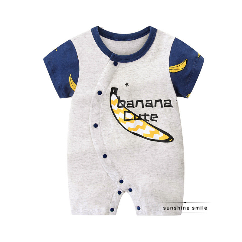 Korean baby fruit romper summer newborn baby cotton jumpsuit summer baby thin section clothes