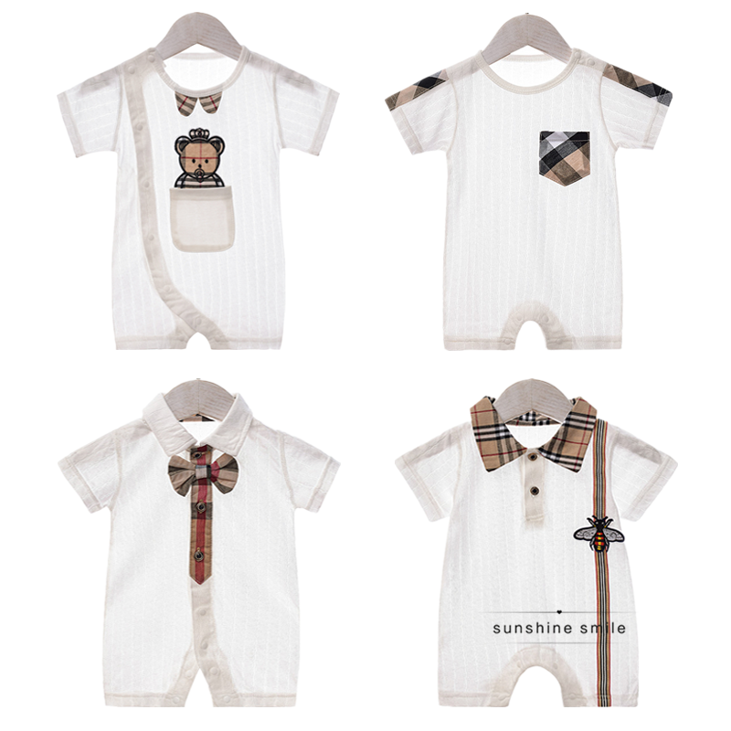 Korean baby year-old dress female ha clothes summer newborn jumpsuit 100 days baby tide brand boneless clothes male