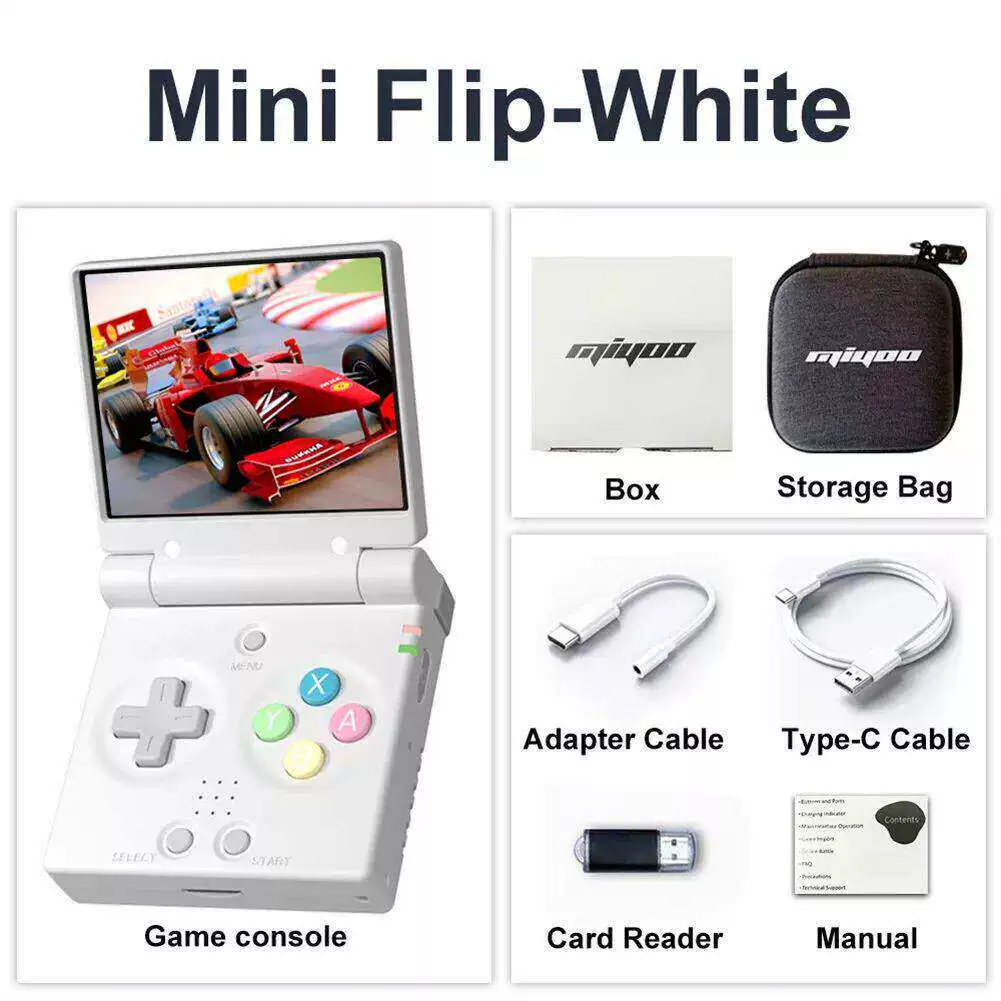 [MIYOO Мини Flip Ностальгическая портативная игровая консоль с новым шарниром]