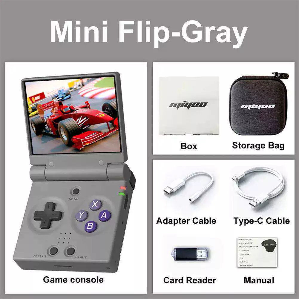 [MIYOO Мини Flip Ностальгическая портативная игровая консоль с новым шарниром]