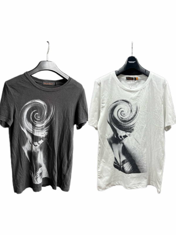 (Original Development, Exclusive In-Stock) Undercover 06Aw Guruguru Swirl Portrait Short-Sleeve T-Shirt