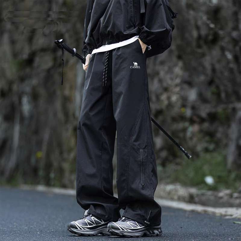 Camel Mountain Series Outdoor Softshell Hiking Pants for Men and Women, Loose Paratrooper Pants, Casual Sports Workwear Pants, Trendy Camel Mountain Series Outdoor Softshell Hiking Pants for Men and Women, Loose Paratrooper Pants, Casual Sports Workwear Pants, Trendy